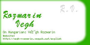 rozmarin vegh business card